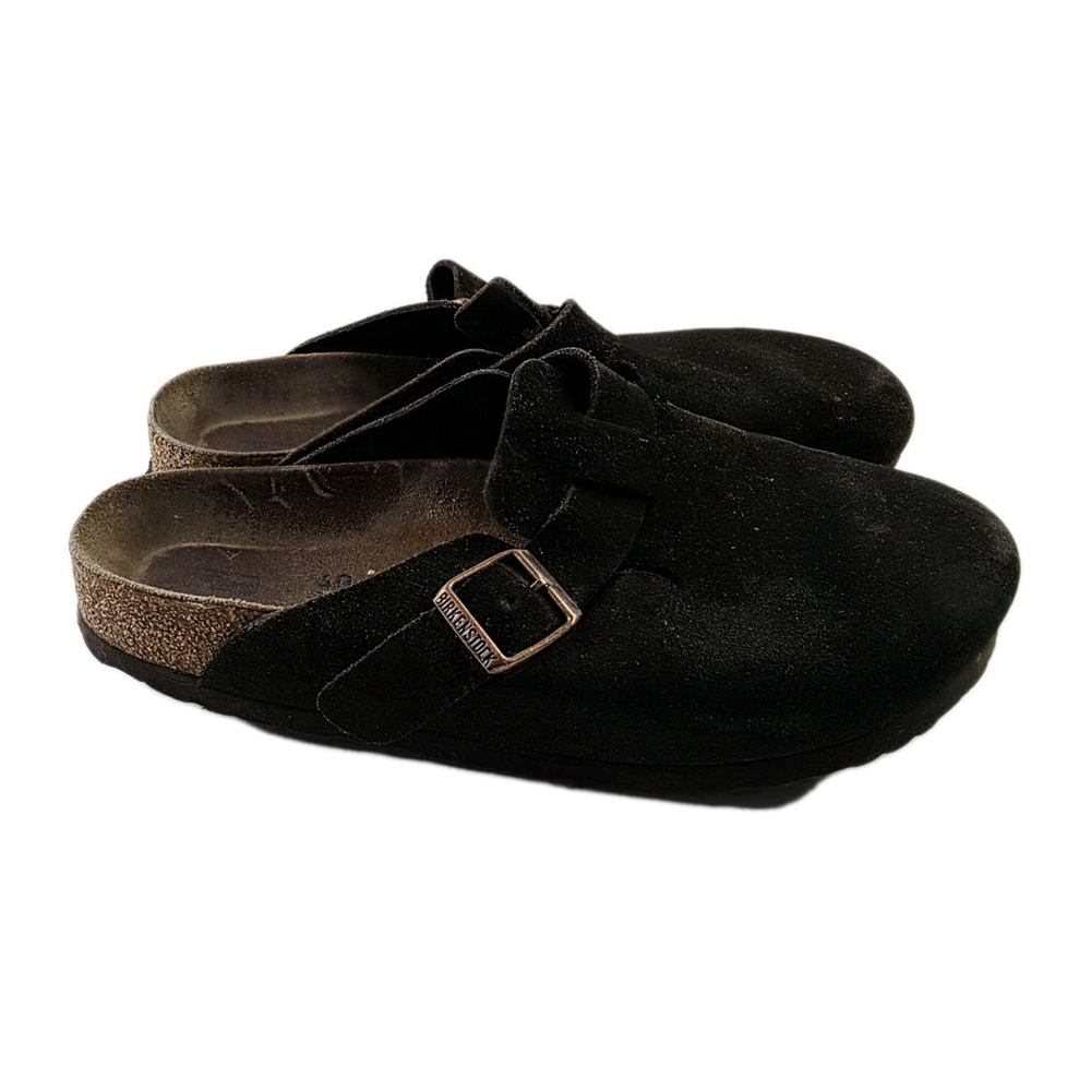 Birkenstock Brown Suede Clogs